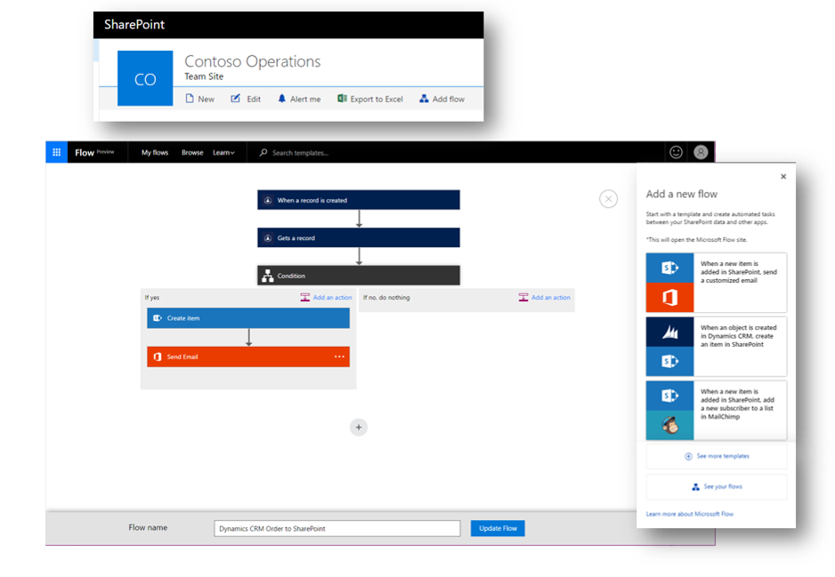 Microsoft Flow and PowerApps