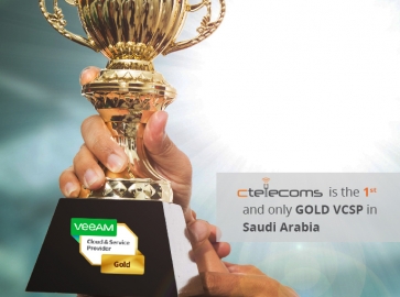 CTelecoms is the 1st and only one Veaam VCSP GOLD Partner in Saudi Arabia